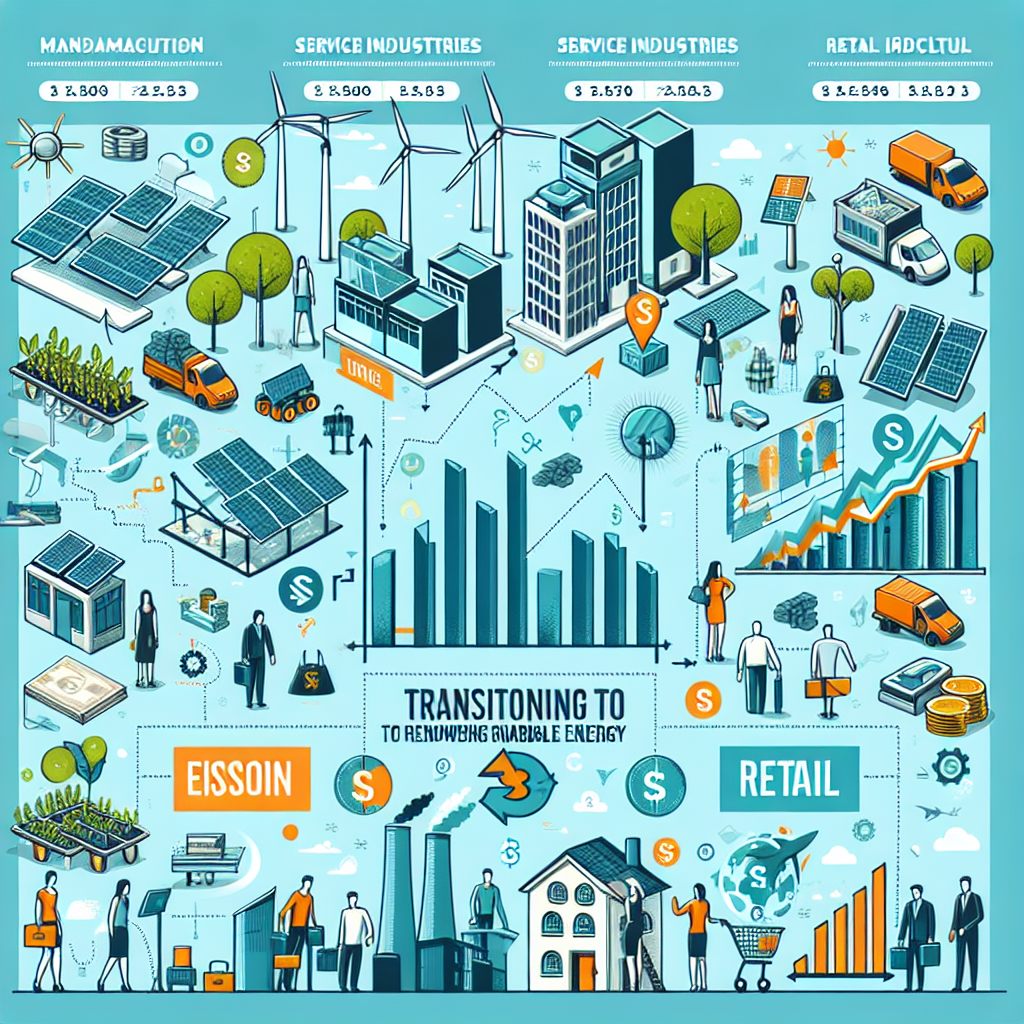 . The economic impact of transitioning to renewable energy for businesses in different industries